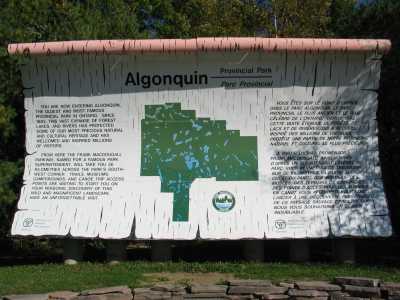 Algonquin Provincial Park, Eingang