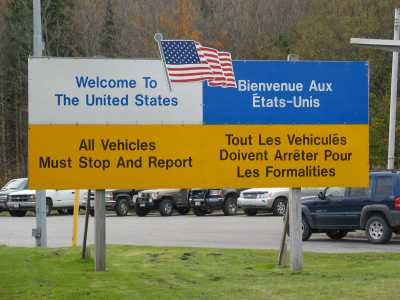 USA Border, Ankunft im Staat Maine